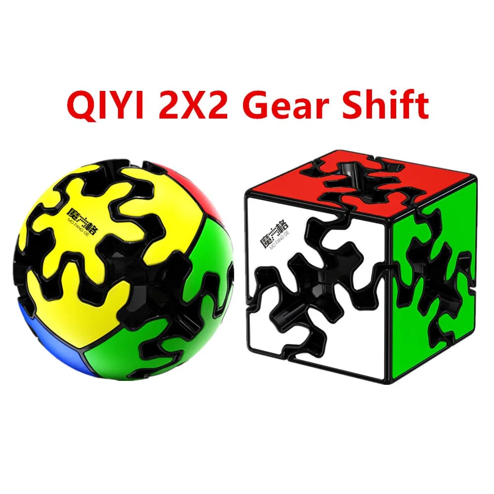 QIYI Gear Magic Cube 2X2 Gear Shift Cube Velocità Professionale Agitarsi Giocattoli QiYi 2X2x2 Gear Shift Ball Puzzle Cubo Magico Giocattoli