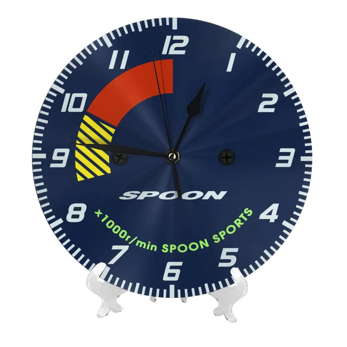 Spoon Tachometer Clock Wall Clock Easy to Read Wall Mounted Clock With Silent for Home Decor