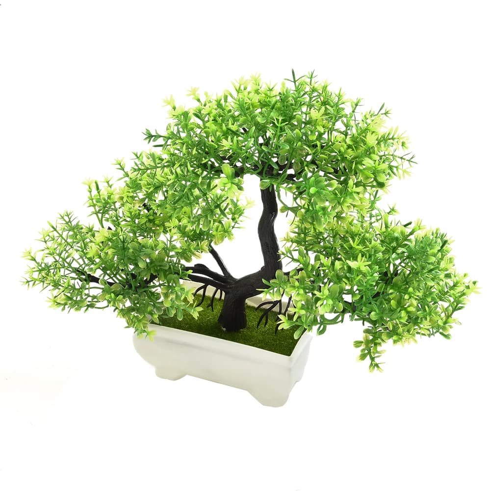 Simulation Flowers Artificial Plant Bonsai Festival Green Home Plastic Purple Room Simulation Pine Table Decoration