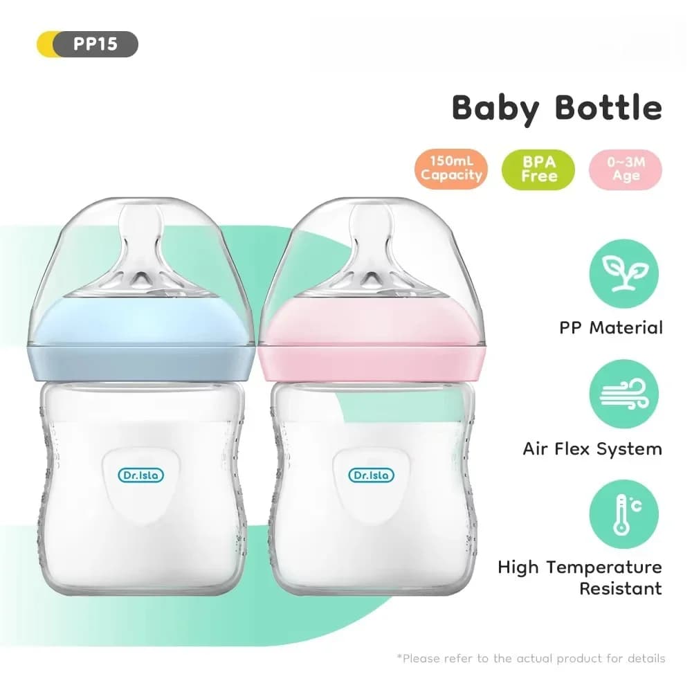 Baby bottle in PP 150/240/330ML with handle, milk bottle, baby breastfeeding accessories, without BPA