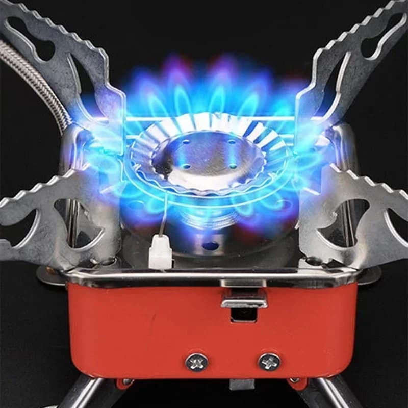 Gas Stove Anti-window for Camping - Compact burner Open Barbecue, Hiking, Picnic and Kitchen