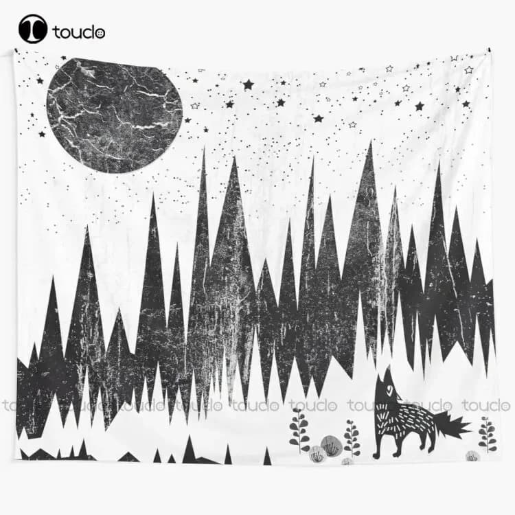 New Moonshine Tapestry Music Tapestry Tapestry Wall Hanging For Living Room Bedroom Dorm Room Home Decor Background Wall