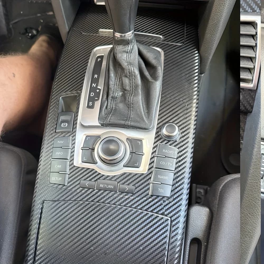 Per AUDI A6 C6 2005-2011 Pannello di controllo centrale interno Maniglia della porta 5D Adesivi in fibra di carbonio Decalcomanie Car styling Accessorie