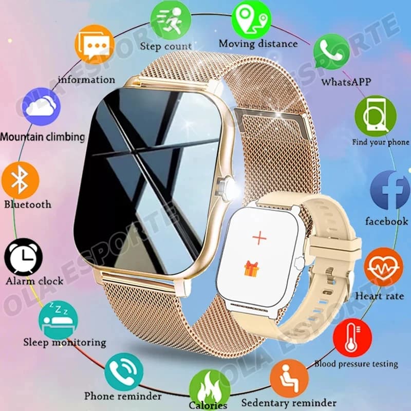 Outdoor Sports Smart Watch Wireless Call Information Reminder Wallpaper Change Waterproof Smartwatch for Men and Women 2025