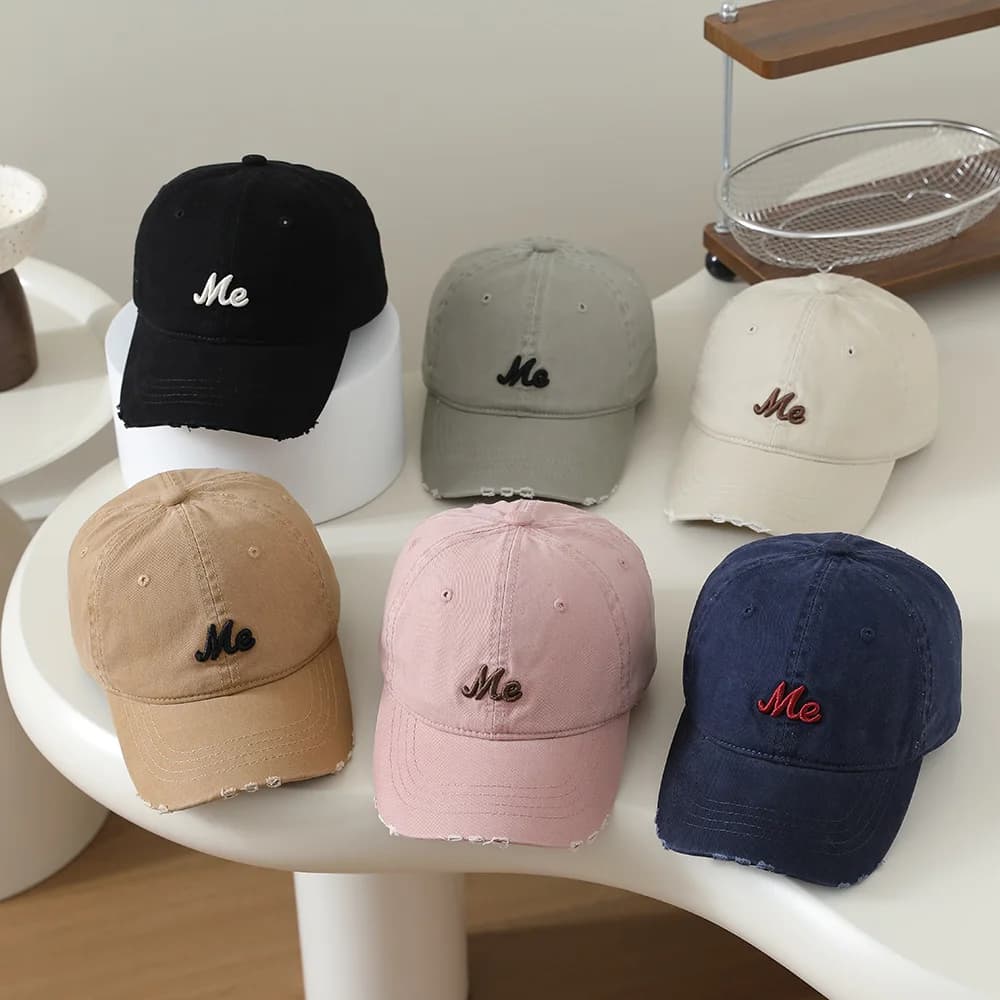 Autumn Kids Baseball Cap Embroidered Letter Cotton Child Sun Hat Casual Versatile Peaked Cap for Boys Girls