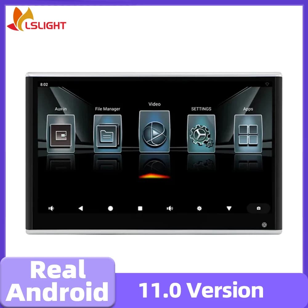 Monitor per poggiatesta per auto da 11,6 pollici Android 11 paia CarPlay Airplay Tablet Supporto video multimediale Collegare TV MP5 WIFI Bluetooth