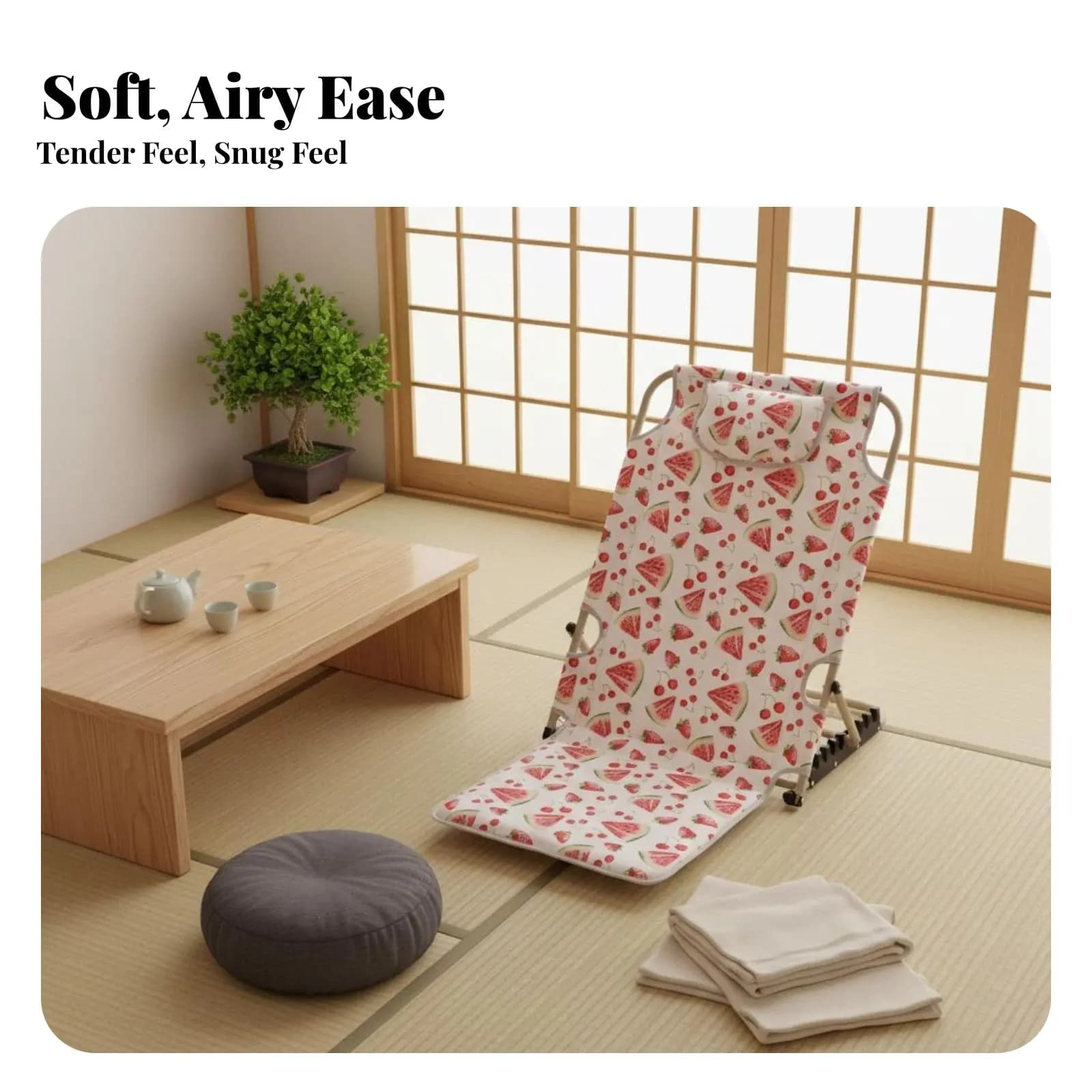 Sedia Letto Pieghevole Regolabile con Supporto, Design Salvaspazio, Morbida Imbottitura per Lettori