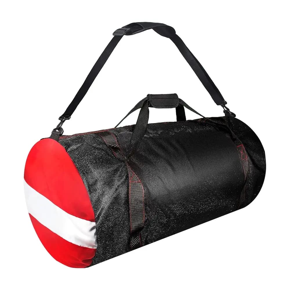 Borsa a rete per attrezzatura subacquea da 30 pollici – Borsone a rete ad asciugatura rapida per pinne, maschera, muta – Borsa subacquea grande e resistente con tracolla