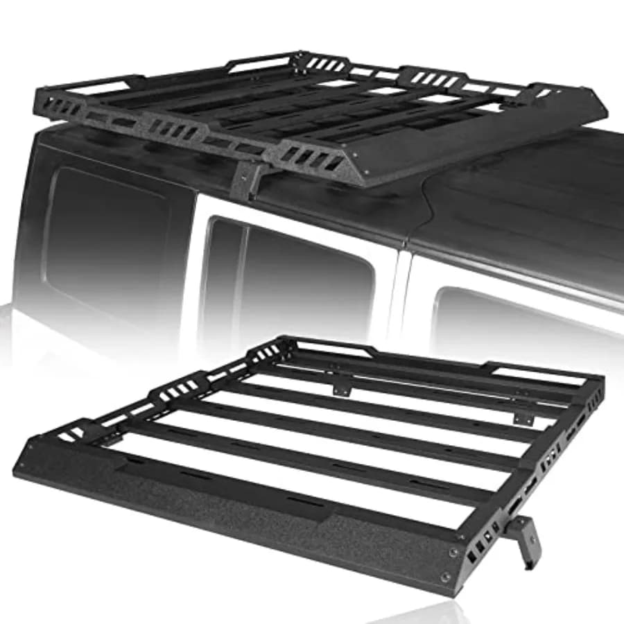 Per Jeep JK Portapacchi Cargo Basket per Jeep Wrangler JK 20072018 Unlimited Portapacchi in acciaio resistente con tetto rigido a 4 porte