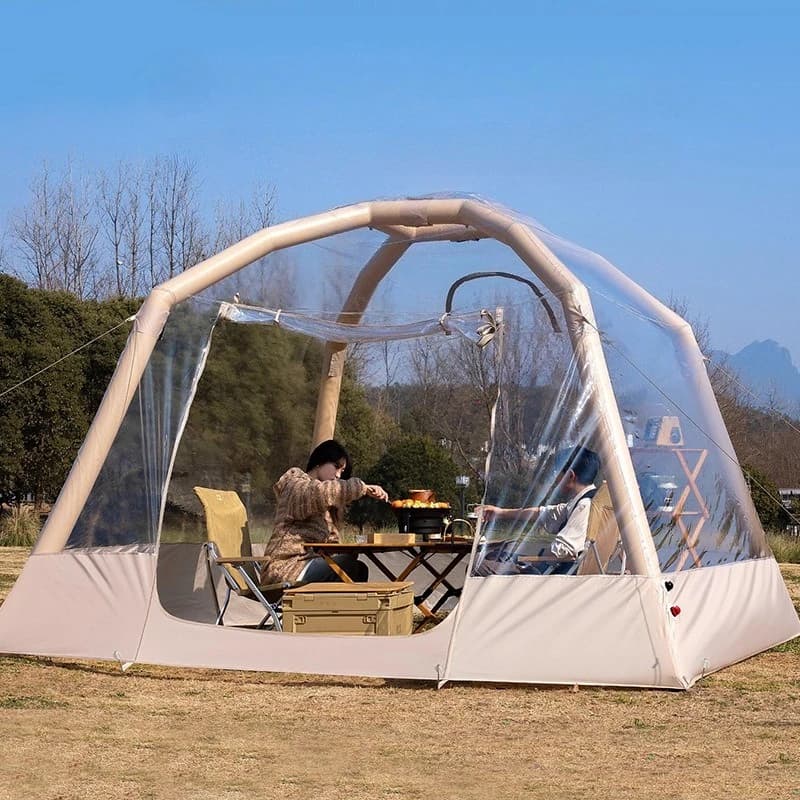 Tenda Trasparente per Panoramiche Vista, Impermeabile, Antivento, Portatile, con Ampio Spazio di Stoccaggio, per Campeggio, Escursioni nella Natura, Tenda Rinforzata