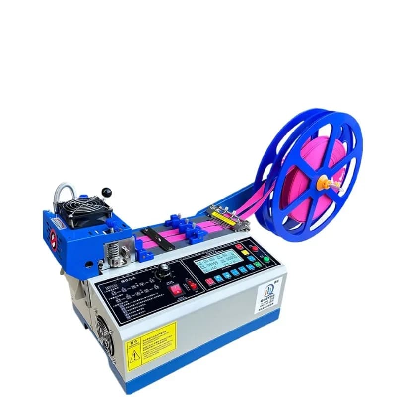 Macchina automatica per il taglio di nastri, cinghie elastiche, cinghie a strappo, nastro termosaldabile e nastro per telai a caldo e a freddo