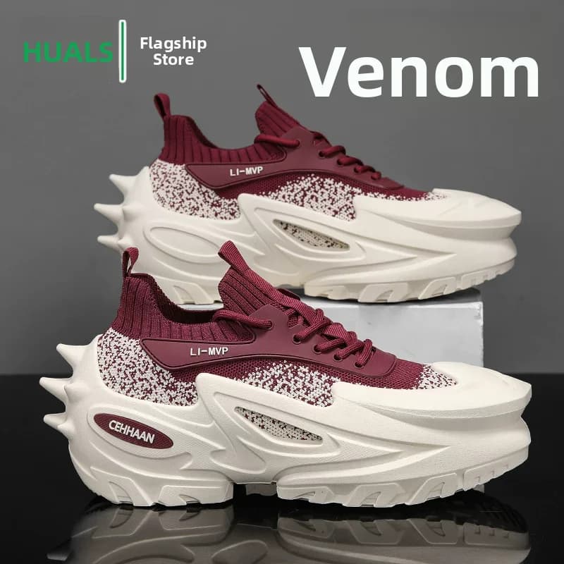 Scarpe da Corsa Estive Traspiranti da Uomo, Sneakers Sportive Casual alla Moda con Tomaia in Rete e Suola Spessa in Gomma