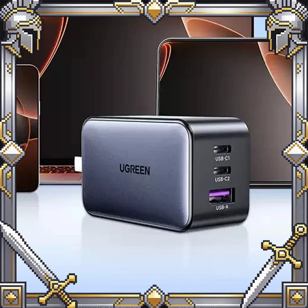 UGREEN CD244 65W gallium nitride charger PD fast charging head Gan Macbook mobile phone tablet laptop dual typec multi-port 60W