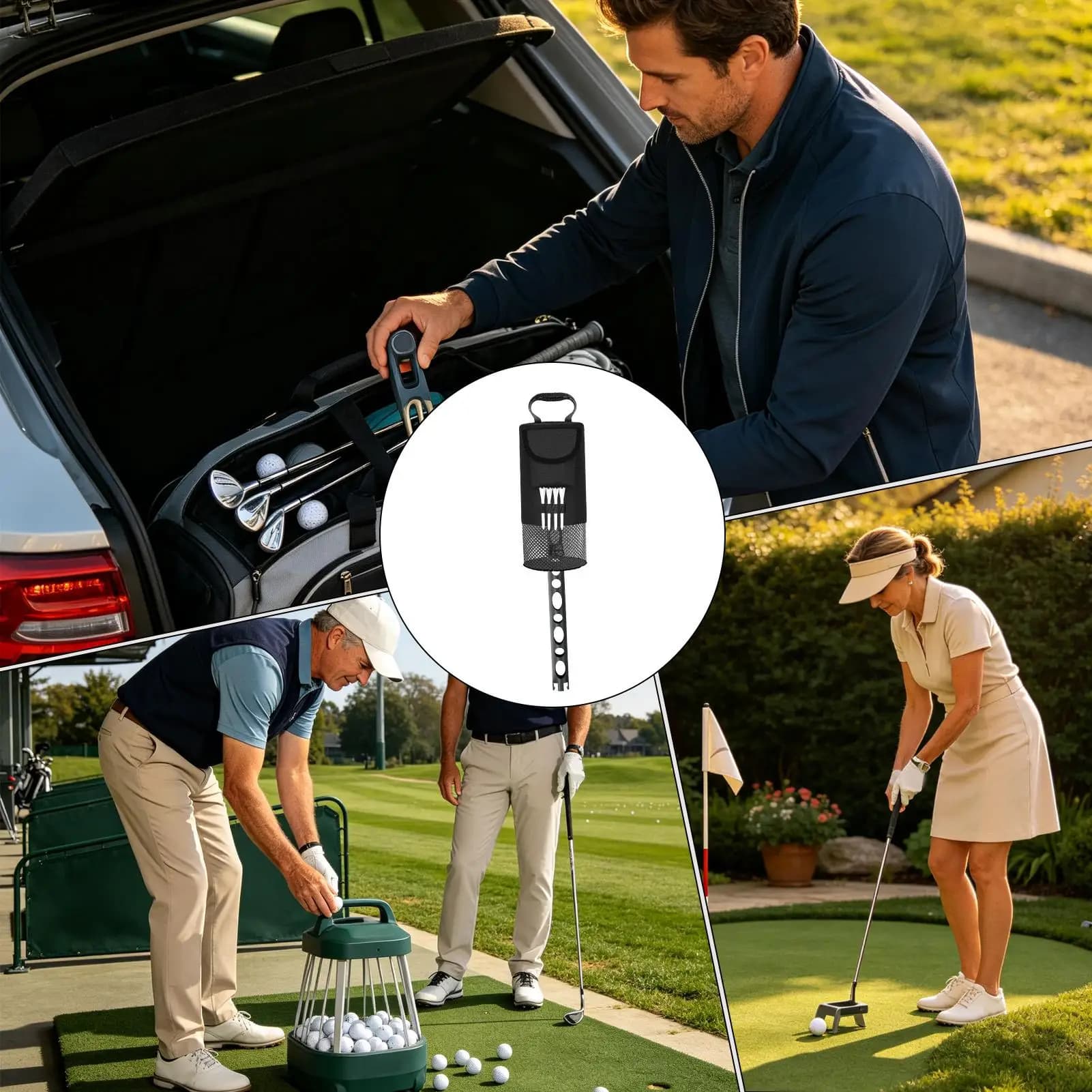 Golf Shagger Bag Heavy Duty Nylon Cloth Large Capacity Storage Holds 70 Balls Pocket Shagger For Men Women Professionals