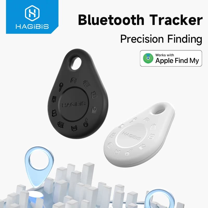 Hagibis Localizzatore di chiavi Bluetooth per Apple Trova il mio oggetto Localizzatore GPS Tracker per chiavi iPhone Portafoglio Valigia Borse da viaggio
