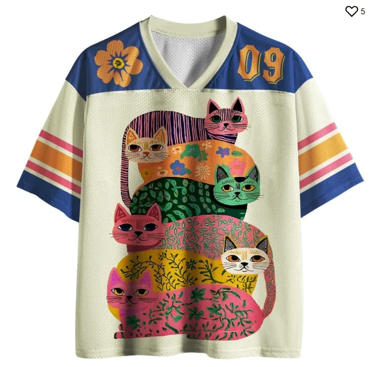 T-shirt Sportiva Casual with 3D Print of Colored Cats Rainbow Overlaps, Strips Retro to Color Blocks, Cats Designed to Game Hand