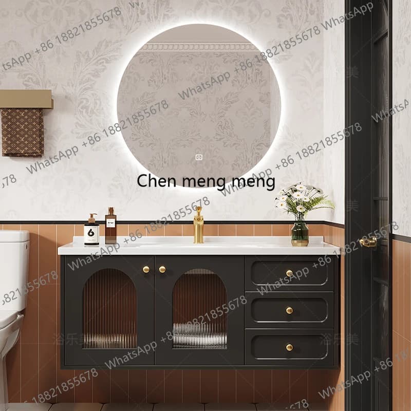 Lavabo francese Armadi da bagno Toilette vintage Vanity Storage Armadi da bagno Specchi Trucco Mobiletto Bagno Mobili