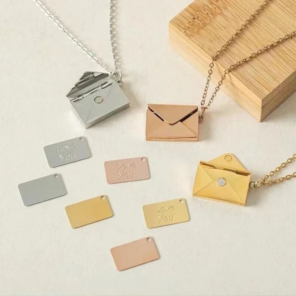Collana con Ciondolo a Forma di Lettera 'Love You' alla Moda per Donne, Catena in Acciaio Inossidabile, Regalo per San Valentino, Accessori Gioielli