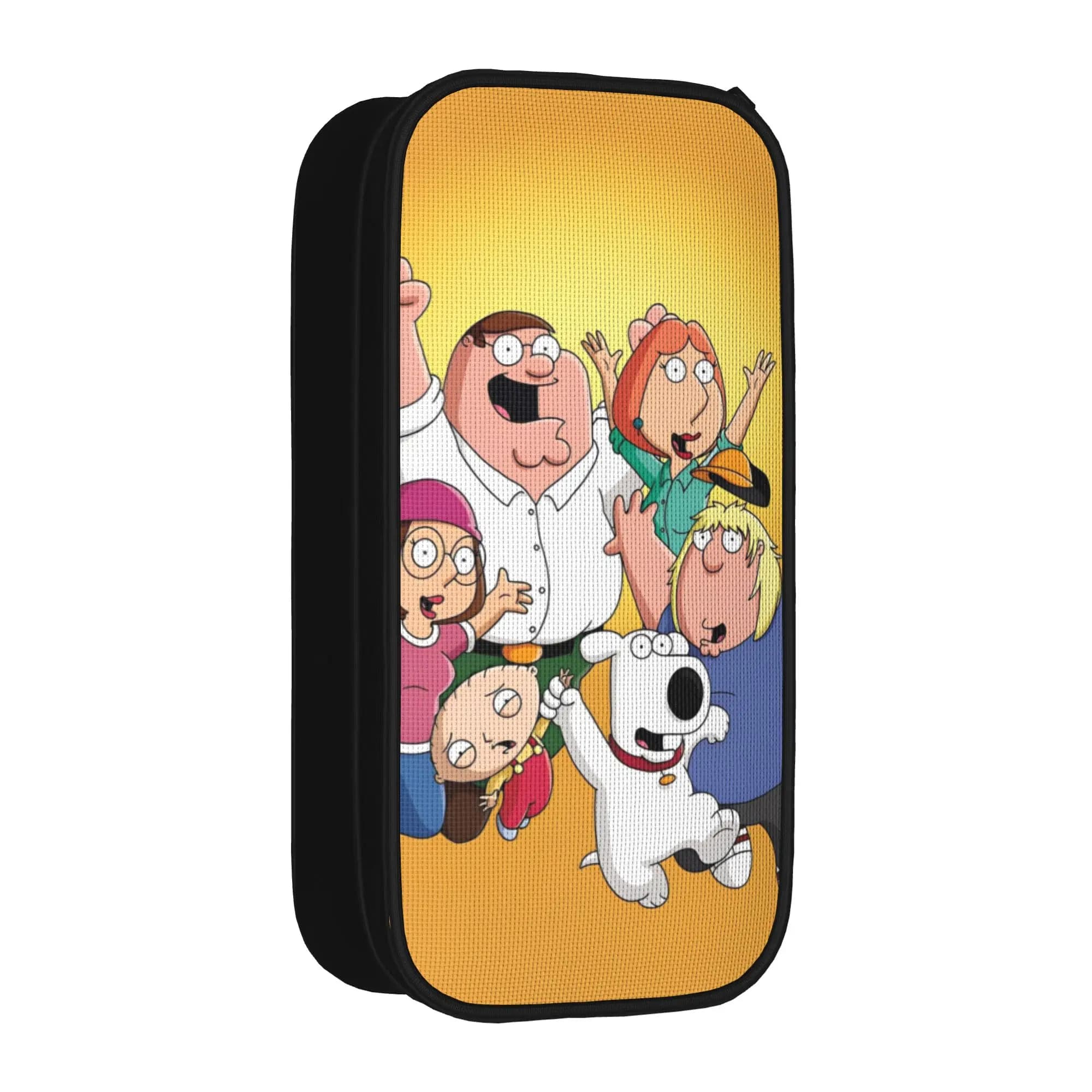 Families Cartoon Peter Griffin Guys Pencil Case Funny TV Pencilcases Pen Holder Big Capacity Pencil Bag School Zipper Stationery