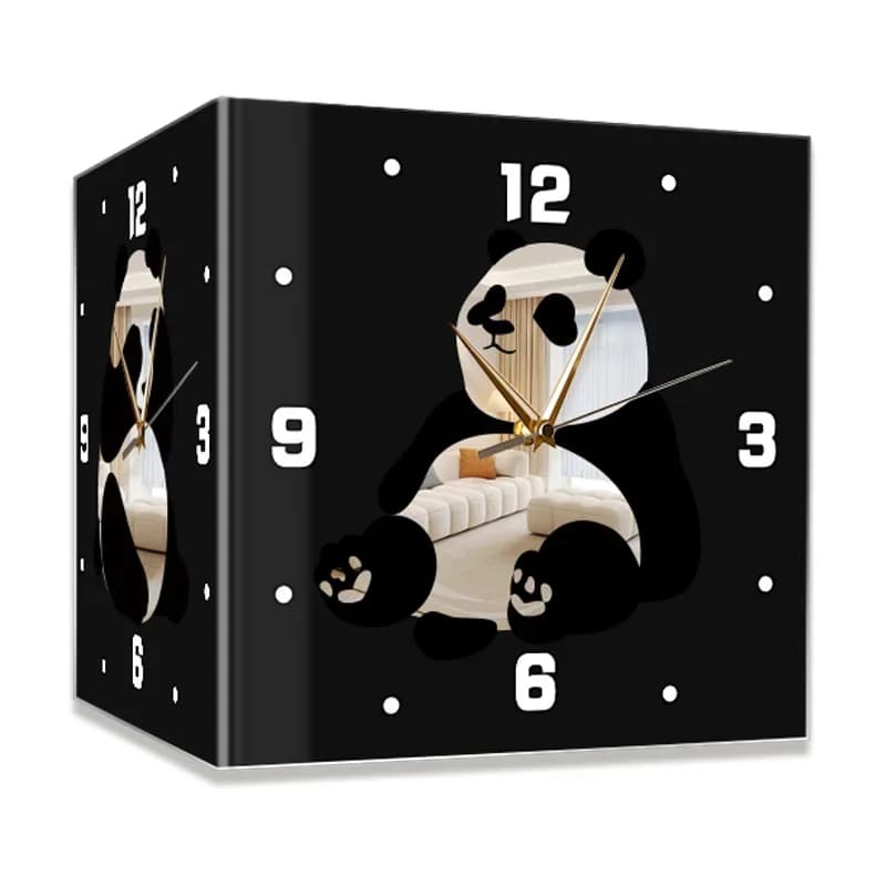 Living room household corner double-sided clock, no punching corner clock wall decorative painting