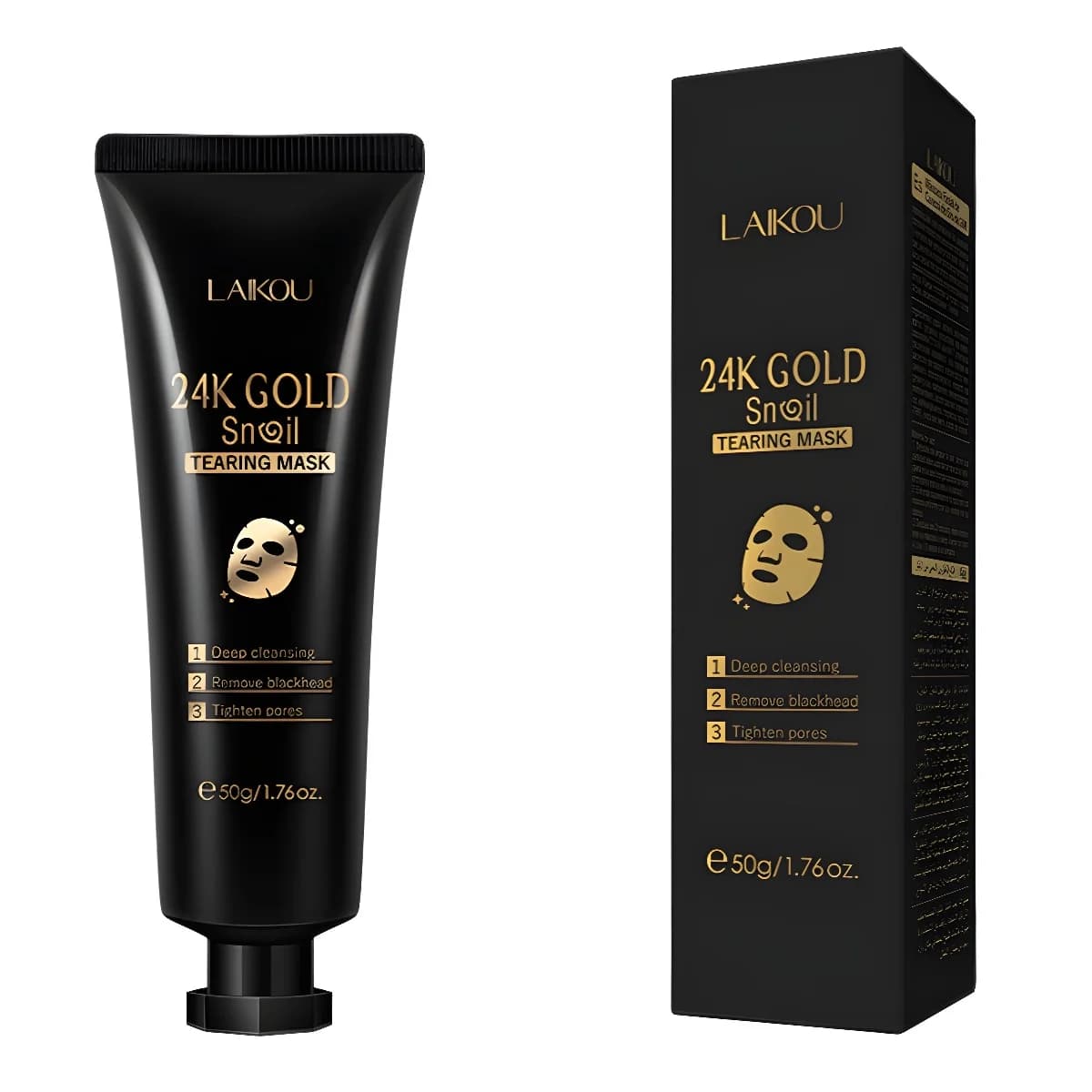 Peel-Off Mask to the Collagen of Lumaca and Oro 24K Laikou: Deep Cleansing of the Pores, Sebum Control, Reduction of the Pores and Hydrating Treatment for the Face