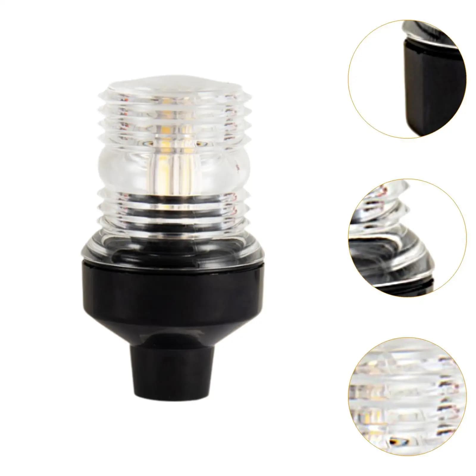 Luce di Navigazione a LED per Ancora, Lampada di Segnalazione a 360° in Plastica Resistente per Sicurezza Nautica, Yacht e Imbarcazioni