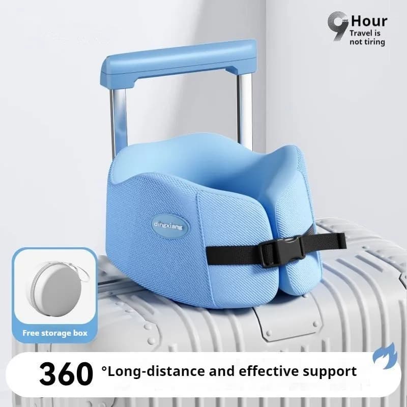Cuscino a forma di U in memory foam, cuscino da viaggio per il collo, morbido e confortevole, cuscino per auto, aereo, ufficio, cuscino per dormire, cuscino per la pausa pranzo