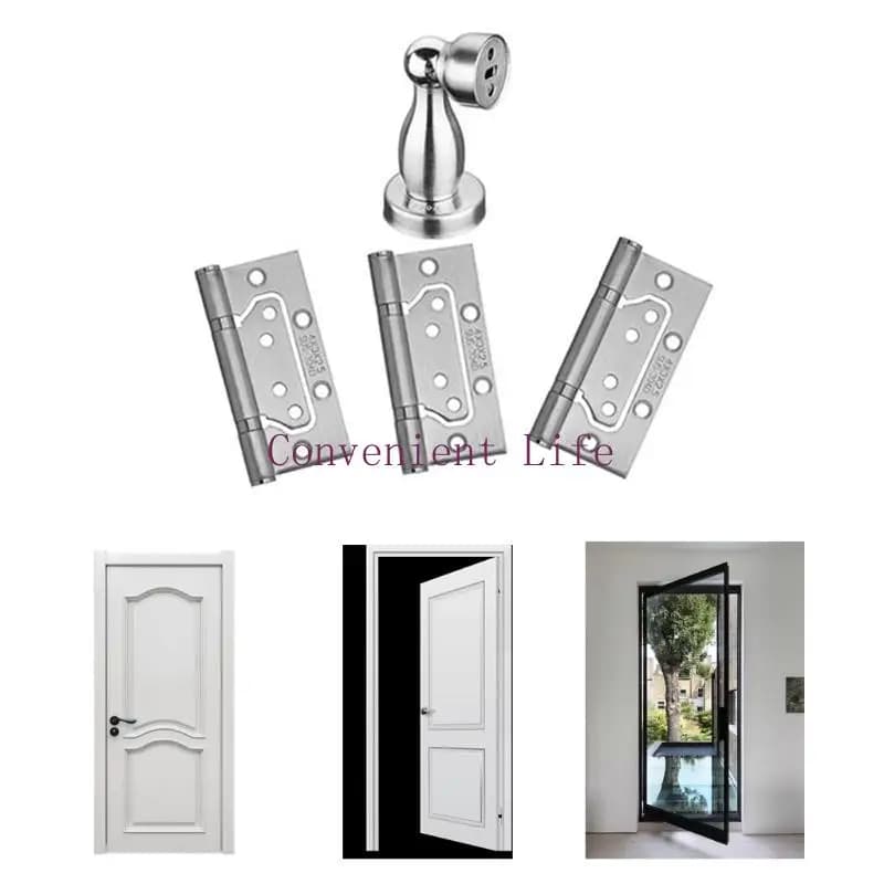 L1EE 3 pezzi porta armadio armadio cerniera lunga 4" con fermaporta set anti-collisione buffer silenzioso fermaporta cinghia