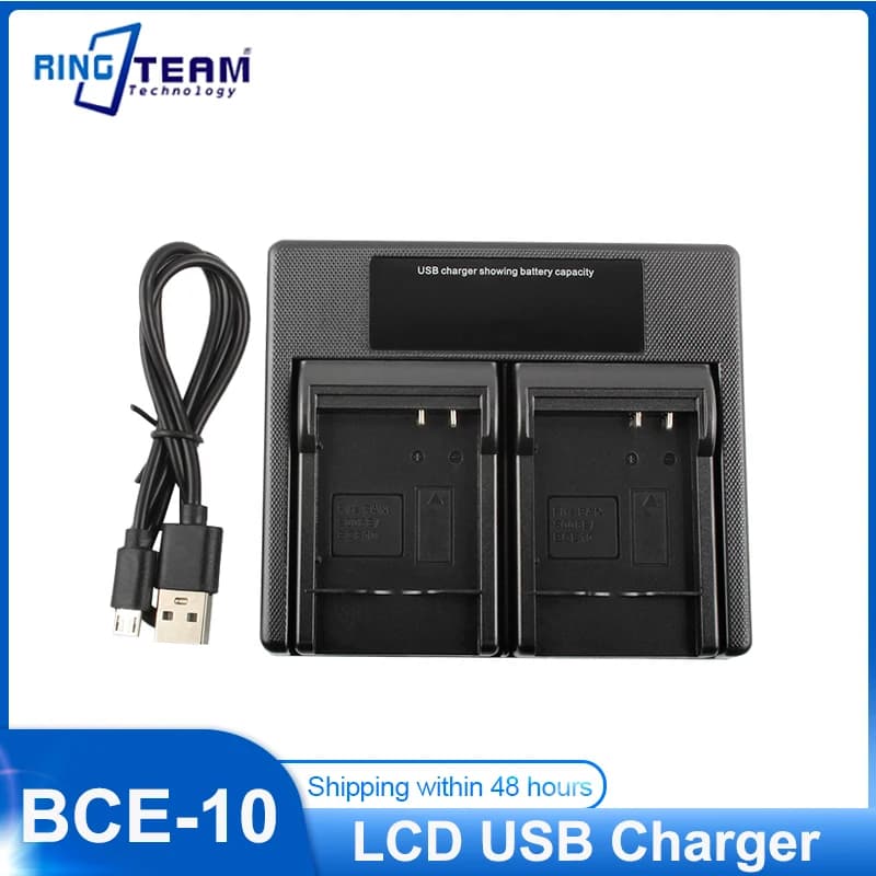 DMW-BCE10 CGA-S008 caricabatteria doppio USB per Panasonic DE-A40A DE-A39B Lumix DMC-FS5 FS20 FX30 FX33 FX35 FX36 FX37 FX55 FX500