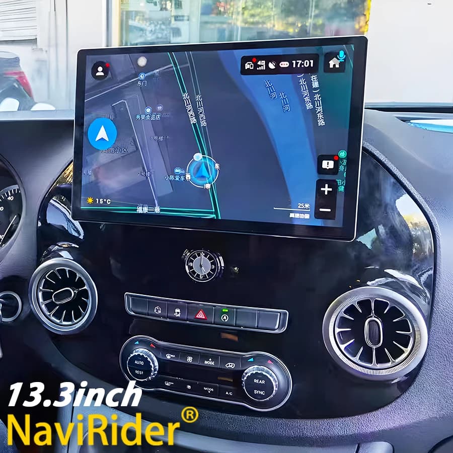 Schermo Android 13 da 13.3 pollici per Mercedes Benz Vito 116 W447 2016 Stereo GPS Carplay Navigazione Autoradio Lettore video multimediale