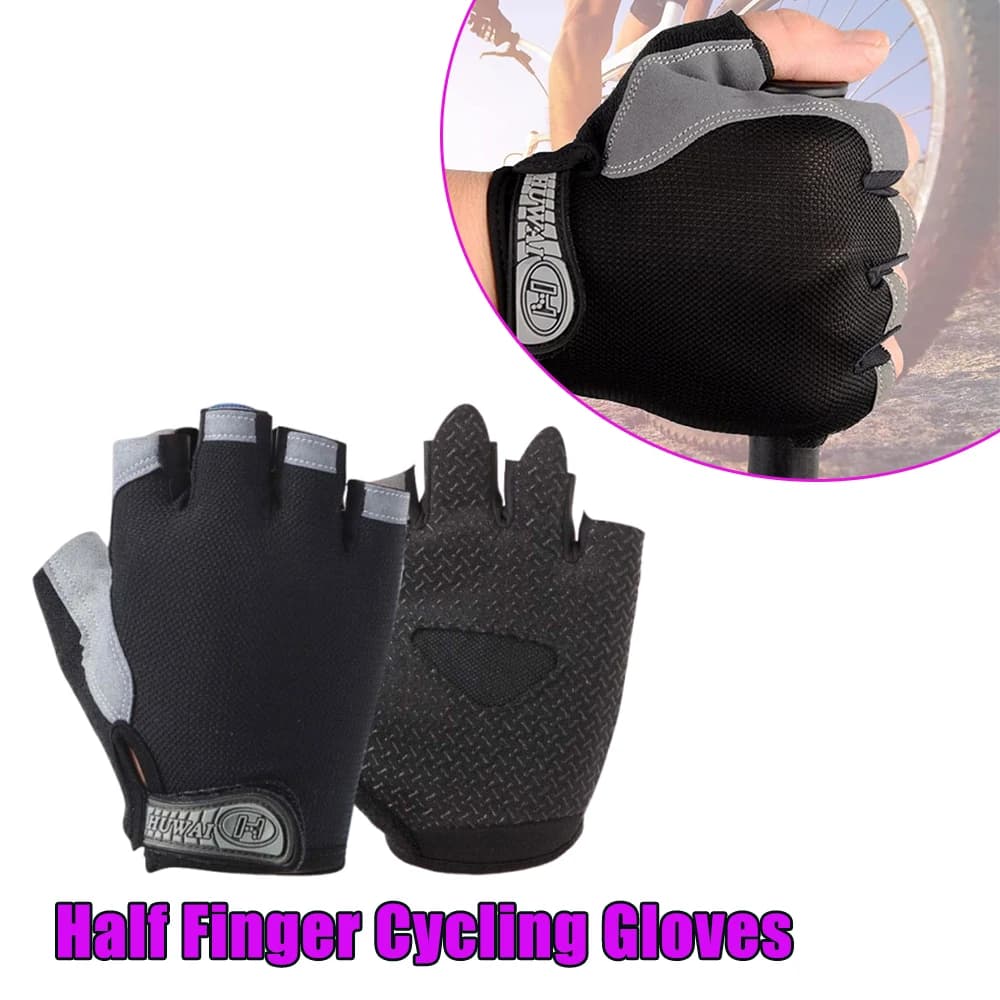 Cycling Gloves Mid-Length Men Women's Anti-slip Breathable Mirrors for Outdoor Training Gym Protective Sports Calls