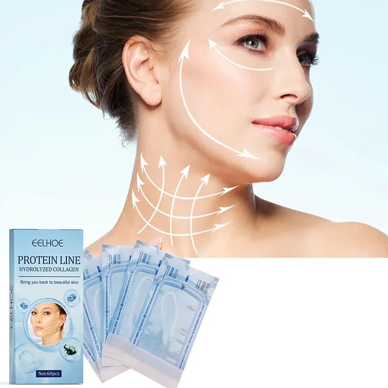 5 borse/60 pezzi linea di sollevamento proteico pelle antirughe V-face collagene assorbibile filo di seta rassodante contorni facciali sbiadiscono linee sottili