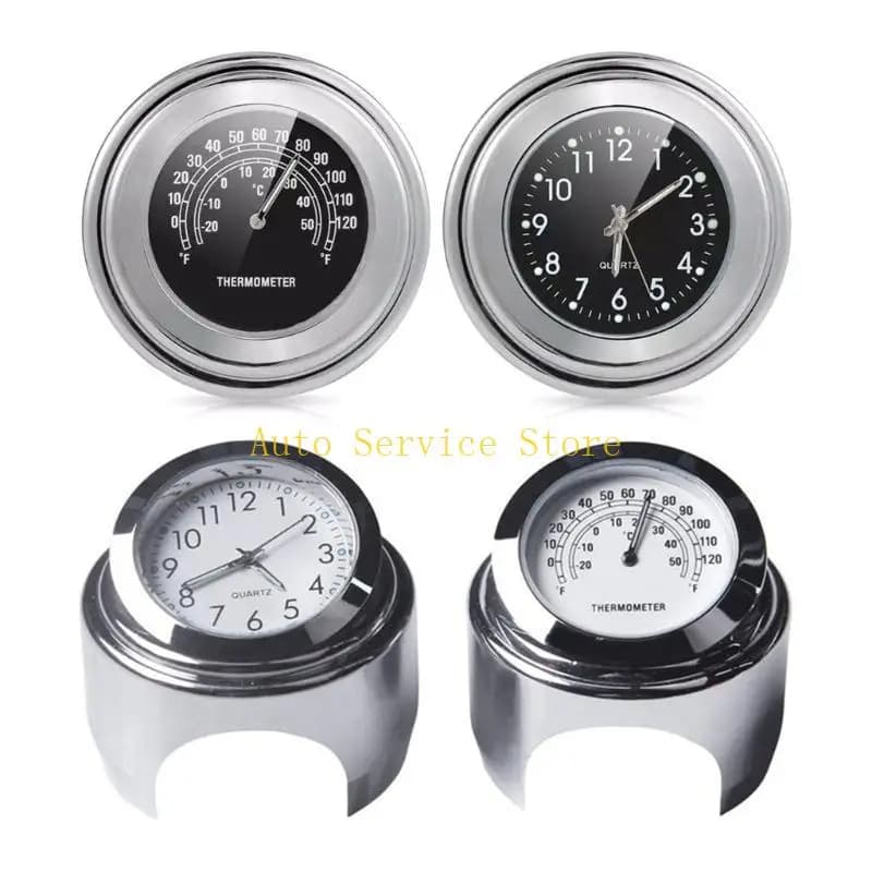 462A Orologio con quadrante universale per montaggio manubrio per motocicli e indicatore temperatura da 25 mm