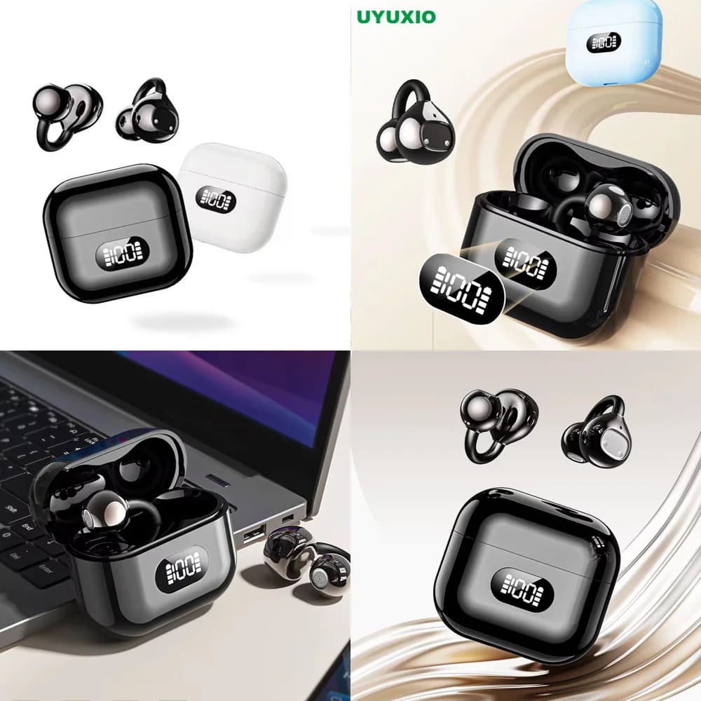 Auricolari Wireless Stereo con Chiamate Nitide, BT 5.4, OWS con Display LED, Comodi e Adatti per Viaggi d'Affari, Nuovi Prodotti