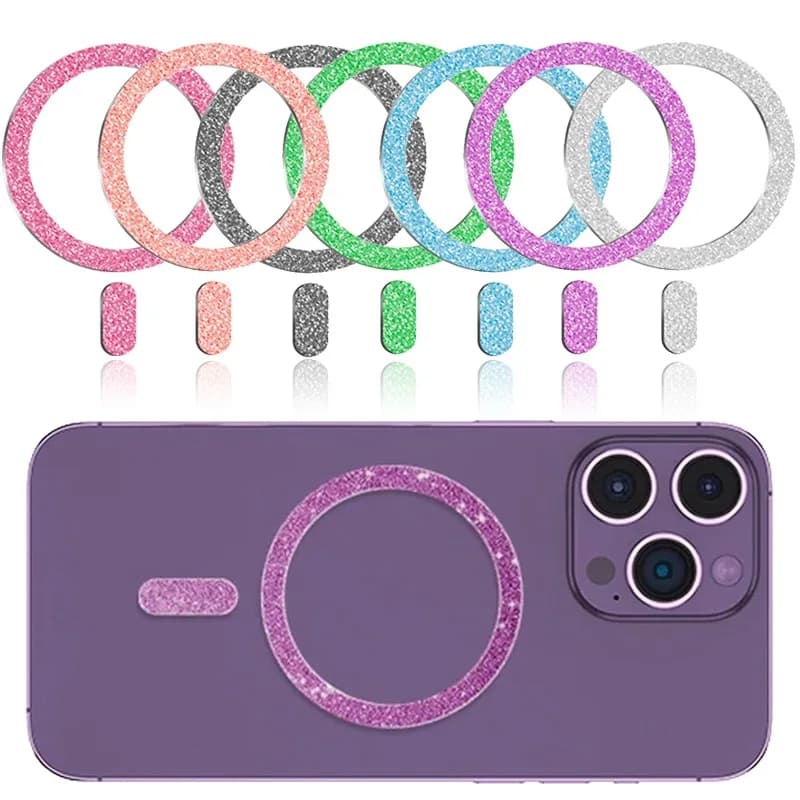 Per Magsafe Piastra magnetica Anello Adesivo in metallo Supporto Caricatore wireless Lamiera di metallo lucida per IPhone 14 15 Pro Max 15 Plus