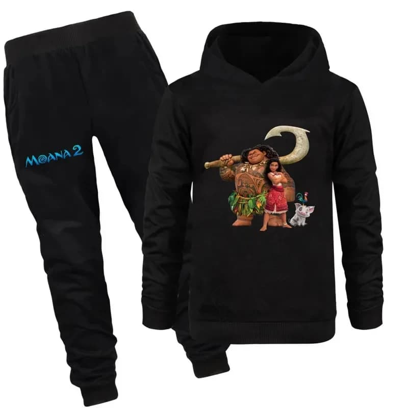 Nuovo Costume di Halloween per Cosplay Ocean Adventure 2 Vaiana, Set Felpa con Cappuccio e Pantaloni a Maniche Lunghe per Bambini, Anime Role2 Mau2026 ★