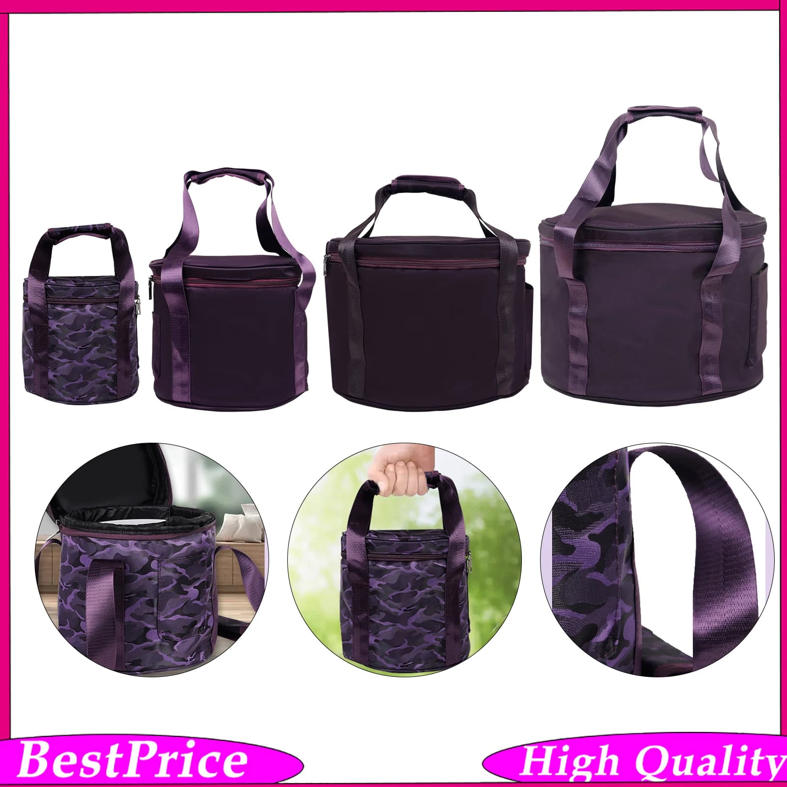Singing Bowl Bag Crystal Bowl Case 8/10/12/14 inch Thickened Sound Bowls Storage Bag for Meditation Instrument Accessories