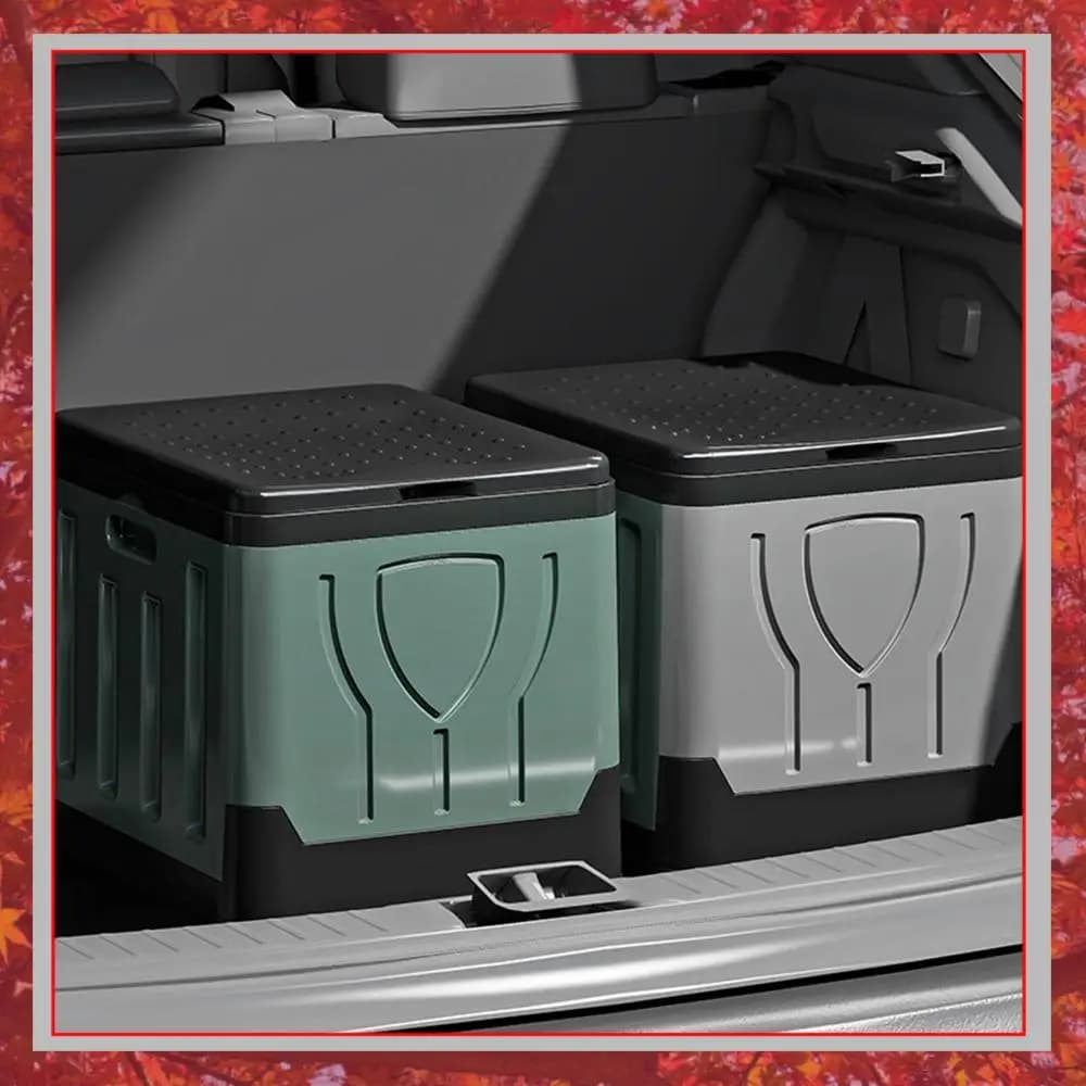 Folding Portable Toilet with Paper Holder & Lid Collapsible Toilet Reusable for Camping Travel Outdoor Car RV & Emergency Use