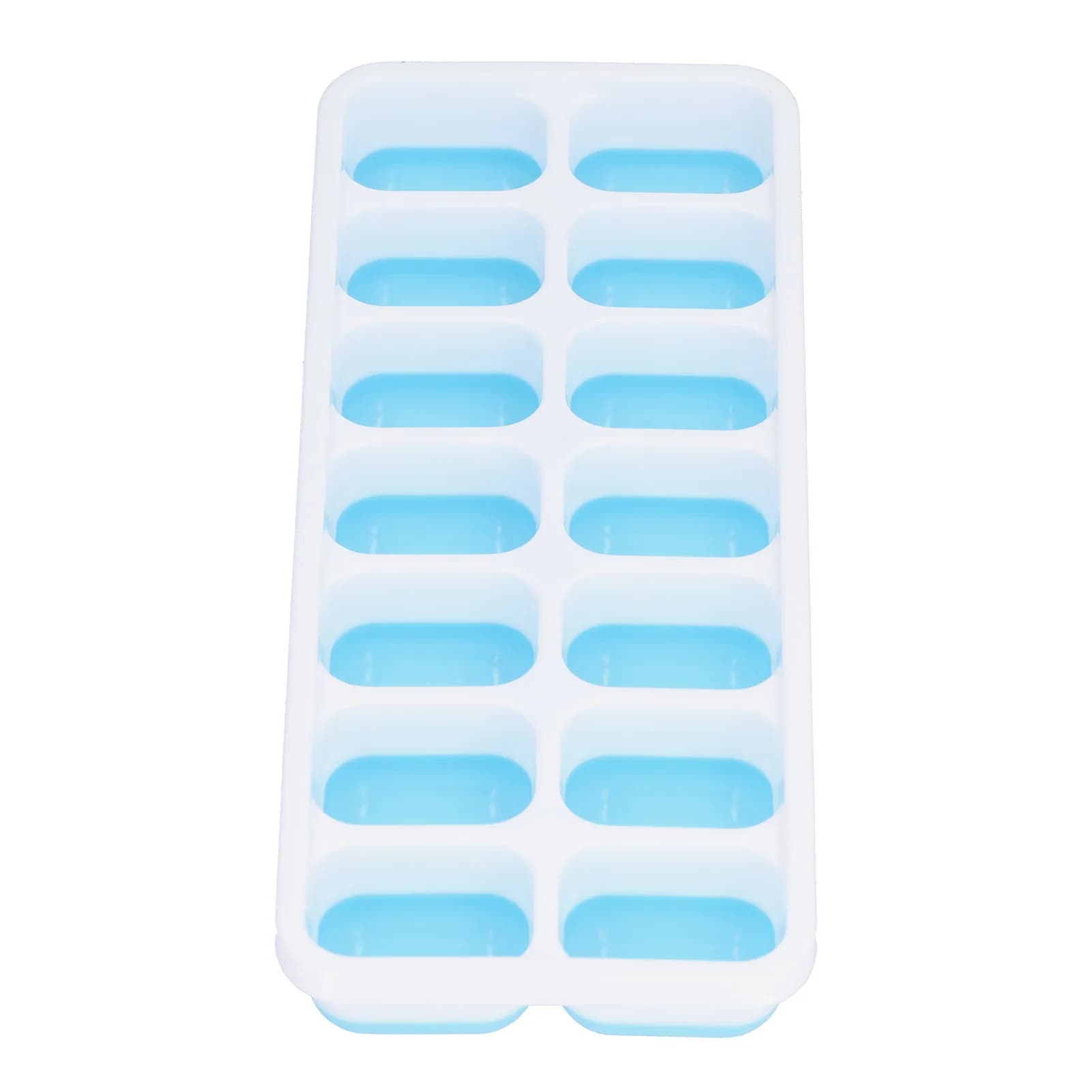 Stampo per ghiaccio in silicone di plastica alimentare con vassoio per cubetti di ghiaccio con coperchio rimovibile per cocktailBlue