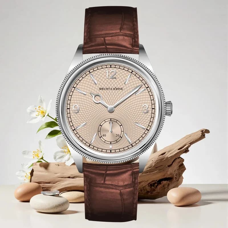 Nuovo Specht & Sons 1908 Orologio meccanico automatico classico da uomo Orologio da polso alla moda in vera pelle e acciaio inossidabile impermeabile
