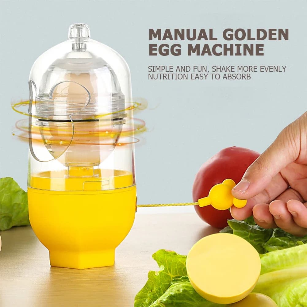1/2PCS Alimentato A Mano Golden Egg Maker All'interno Mixer Cucina Gadget di Cottura Portatile Egg Cooker Strumento Uovo Scrambler Shaker