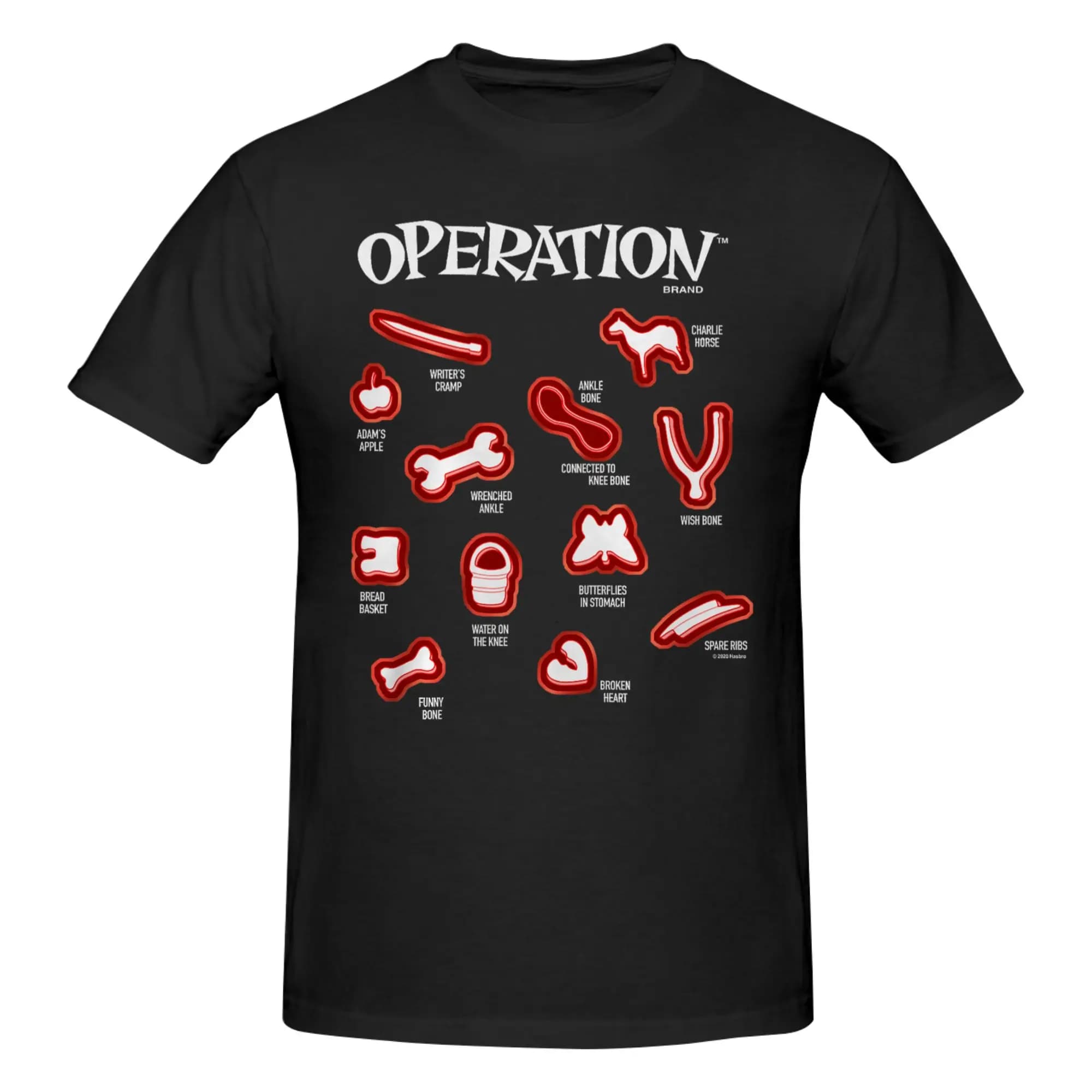 T-shirt in cotone 100% con grafica divertente classica Operation, gioco da tavolo OPERATION, magliette per uomo