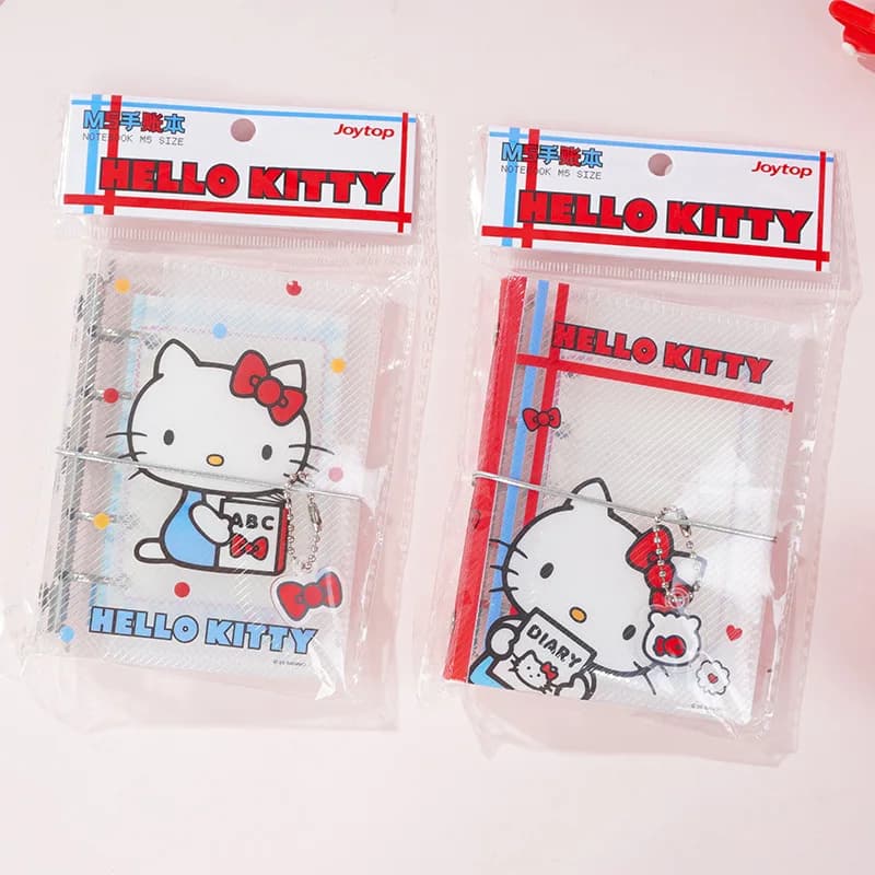 Sanrio PVC Hello Kitty Notebook Studente di cancelleria Fibbia Kawaii Ornamenti portatili Diario Manuale Regali per ragazze