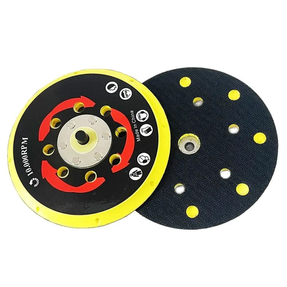 Disco abrasivo per lucidatura floccaggio da 6 pollici 150mm Hook Loop ventosa piastra per tampone supporto per carta vetrata disco appiccicoso per lucidatrice pneumatica