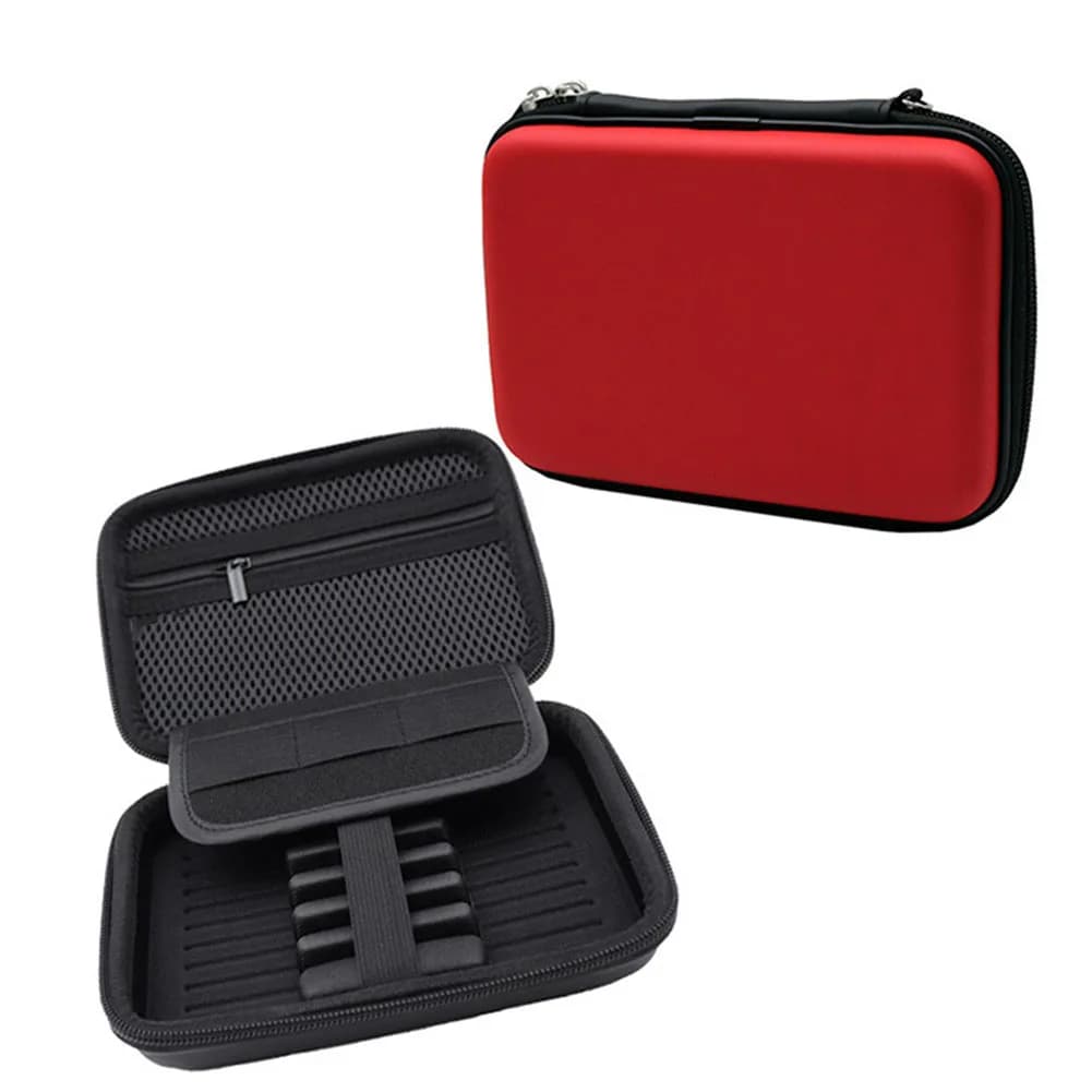 Red Hard EVA Darts Case Organizer With Holder For 6 Steel Soft Tip Darts Shafts Flights Accessories Storage Bag