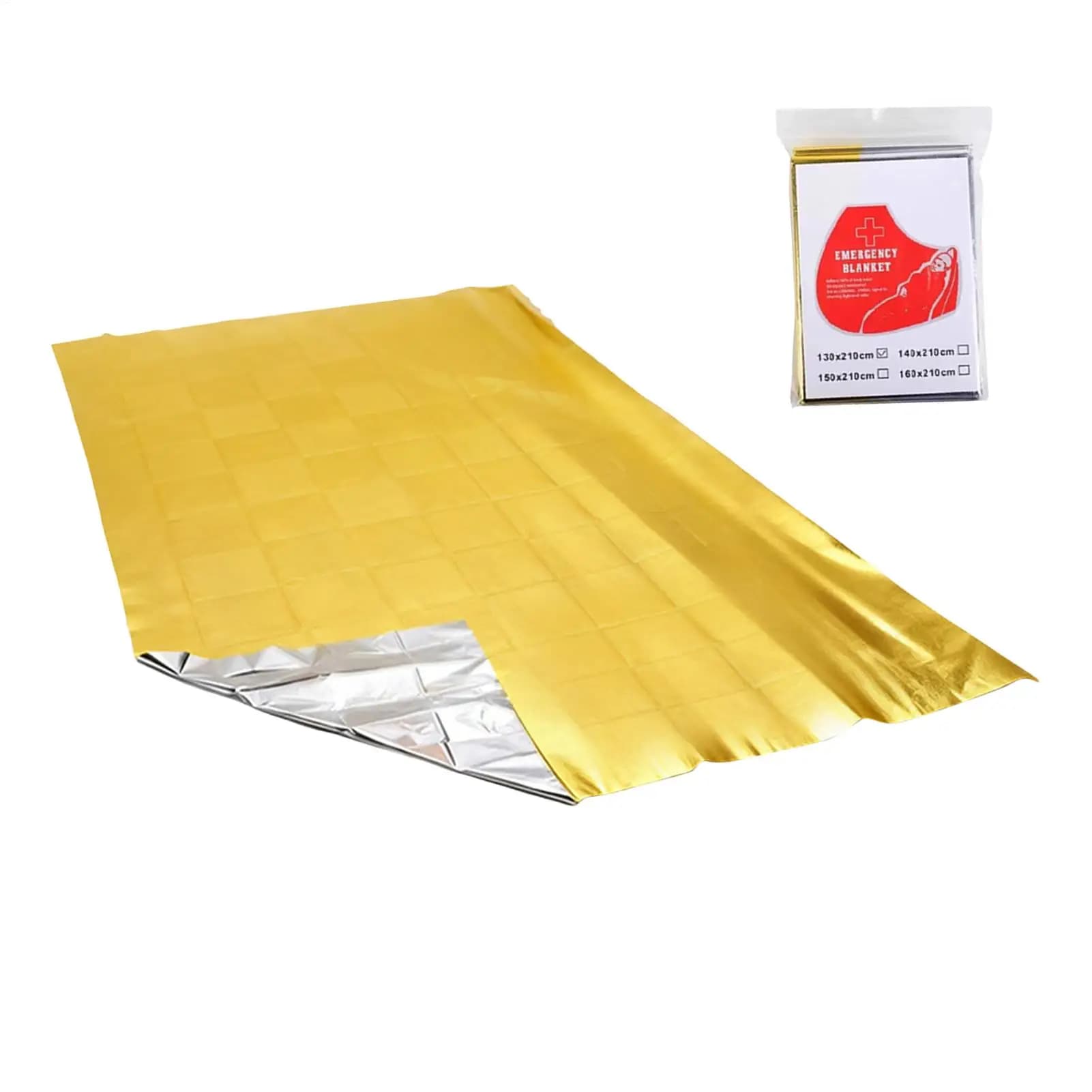 Emergency Blanket Thermal Outdoor Survival First Aid Kit Rescue Space Foil Camping Hiking Mountaineer Bug Out Bag Heat Retain