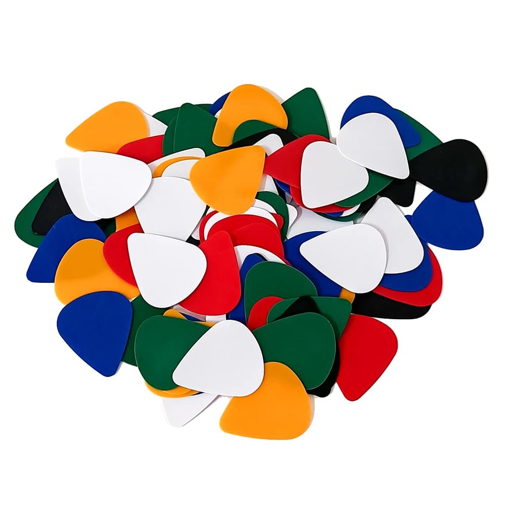 100 Pz/set Spessore Strumento Musicale Mix Plettro per Chitarra Plettri Acustici Basso Elettrico Pic Plettro Mediatore Guitarra