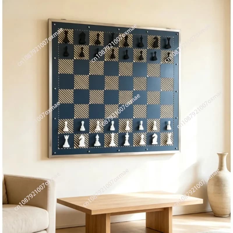 Giant Hanging Magnetic Chess & Checkers Wall Board, Home Decor Game Set