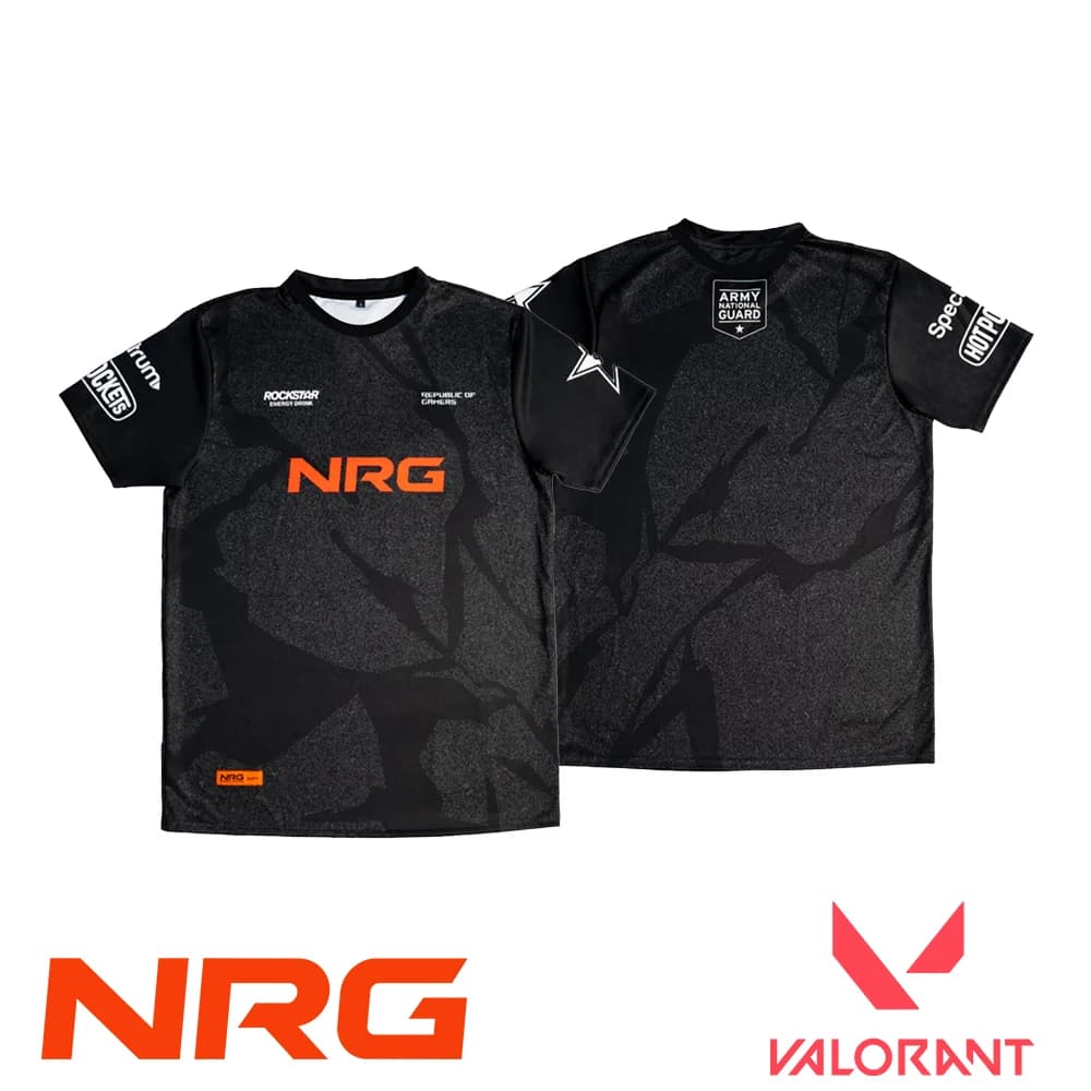 2025 Nuovo NRG E-sports Club Jersey T-shirt Valorant Evento Uniforme della squadra da uomo T Shirt Gaming Style Moda Sport Donna Top
