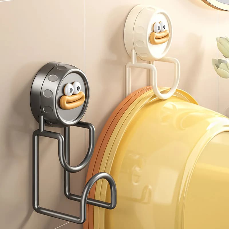 Gancio a ventosa, portaoggetti per lavabo da bagno, portaoggetti per bagno, WC non perforato, manufatto per lavabo sospeso per la casa